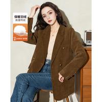 女式羽绒服2024冬季时尚高级感小个子小西装外套女