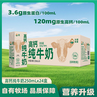 9月产 沙漠牧童 3.6g蛋白质高钙纯牛奶 250ml