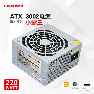 长城 GreatWall）电源台式机电脑电源12CM风扇/宽幅智能温控/ATX电源 ATX-3002额定220W