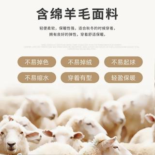 【可脱卸羽绒连帽】冬季男士蓬松挺括轻暖绵羊毛大衣外套