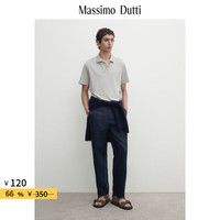 Massimo Dutti折扣升级2025男装都市通勤风短袖POO衫男士T恤00711210