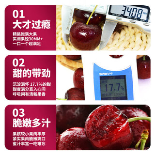 果益寿车厘子樱桃美国进口水果礼盒装【JD顺丰丨可送货上门】中秋节送礼 500g 3J级 30-32mm【保温箱装】