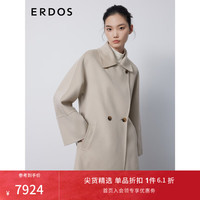 ERDOS 冬季商务休闲百搭女双面毛呢大衣外套 160/84A