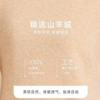春竹 SPRING BAMBOO100%山羊绒衫女百搭纯色打底衫保暖针织半高领女套衫 L/100 新杏粉