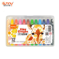 阳光天使 SUNNY 炫彩棒水溶性出口外销儿童旋转油画棒24色蜡笔安全水洗