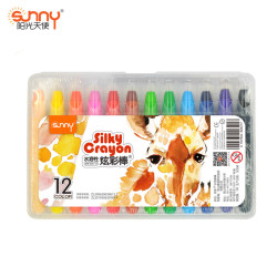 阳光天使 SUNNY 炫彩棒水溶性出口外销儿童旋转油画棒24色蜡笔安全水洗