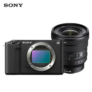 索尼 SONY ZV-E1 全画幅Vlog旗舰 微单相机 创意滤镜 AI智能芯片 黑色+SELP1635G广角镜头套装