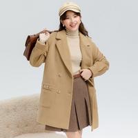 秋冬气质西装领插肩袖舒适外套商务通勤休闲百搭女