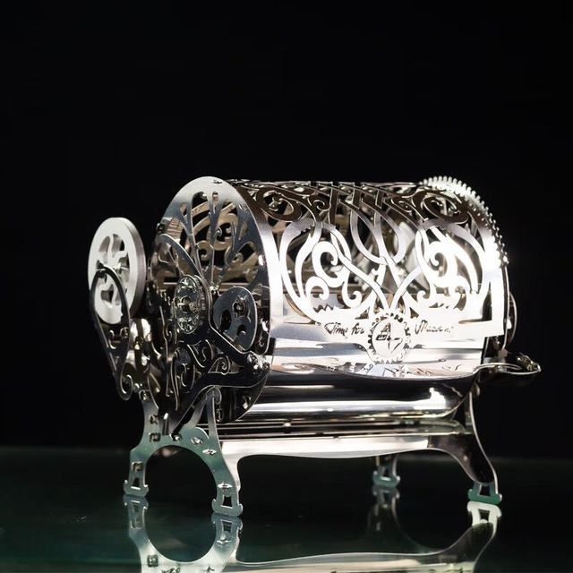 态摩 Time For Machine 金属手工拼装机械模型创意礼品立体拼插发条玩具 珠宝盒 手工立体拼装