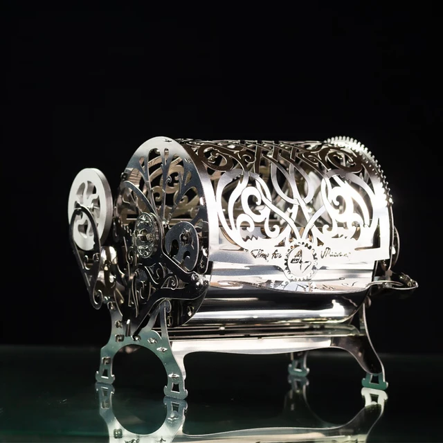 态摩Time for Machine金属手工拼装机械模型创意礼品立体拼插发条玩具 珠宝盒 手工立体拼装