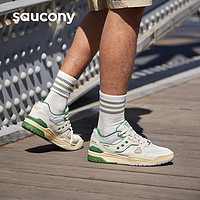 索康尼 saucony CROSS 90 PRM休闲鞋男女经典复古情侣运动休闲板鞋米绿38