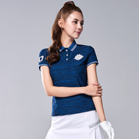 可莱安 CORALIAN 韩国可莱安羽毛球服男女款高尔夫短袖夏季乒乓网球比赛服运动上衣