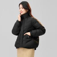冰洁 BENGEN短款羽绒服女秋冬时尚立领纯色保暖羽绒多巴胺外套