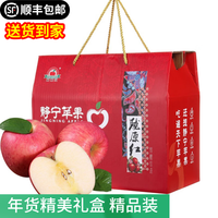 静宁苹果 【到家】甘肃红富士苹果水果 新鲜应季静宁苹果 21枚85特大果礼盒装精品装