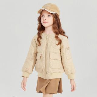 【三防面料 休闲工装风】女童24冬中大童儿童棒球服棉衣