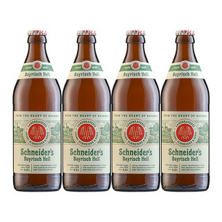 SCHENIDER WEISSE 施纳德 德国原装进口啤酒 经典多花小麦拉格啤酒 500mL*4瓶