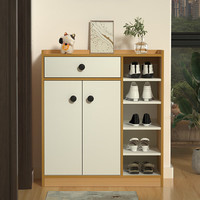 HMJIA 鞋柜大容量储物柜多层防尘家用门口玄关一体入户收纳柜BOX3011Y