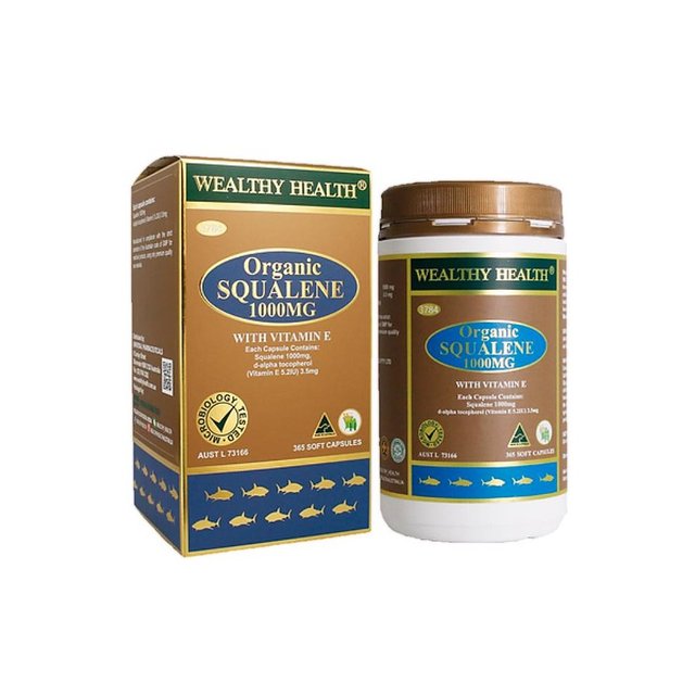 WEALTHY HEALTH 澳大利亚直邮Wealthy Health 富康 角鲨烯 365粒维生素