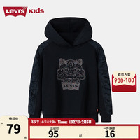 Levi's 李维斯童装男女童连帽卫衣虎年儿童舒适毛圈上衣 黑美人 140 /64(S) 140/68(S)