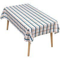 锦色华年 新格调 桌布 80*80cm 蓝咖格卷边