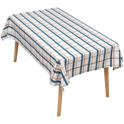 锦色华年 新格调 桌布 80*80cm 蓝咖格卷边
