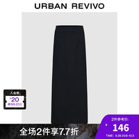 UR2024秋季新款女装时尚慵懒松弛风后开衩半裙UWM540004