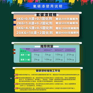 巧水 氟碳漆金属漆户外防锈漆油漆刷铁防腐栏杆外墙防盗门银粉漆油性