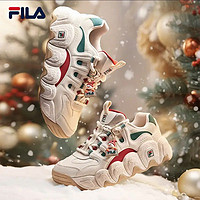 百亿补贴：FILA 可颂面包鞋老爹鞋女鞋2025冬季新年款运动鞋厚底休闲鞋