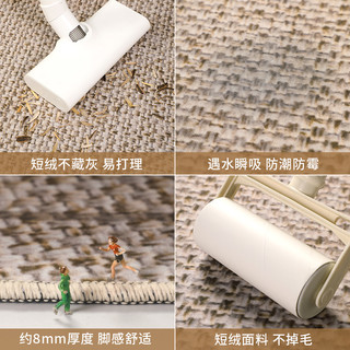尚美巢品圆形地毯客厅卧室床边茶几沙发毯转椅书房高级感垫子 天蓝色