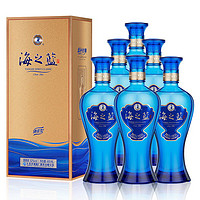 百亿补贴：洋河 蓝色经典海之蓝52度480ml*6瓶浓香白酒自饮送礼宴请酒水