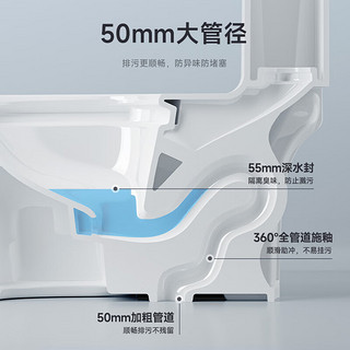 箭牌（ARROW）一级水效马桶卫浴家用大冲力旋涡虹吸防臭防堵节水马桶抗菌釉面 抗菌釉面|三重劲冲-400坑距