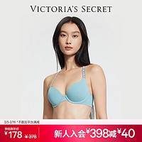 VICTORIA'S SECRET Logo字母肩带3/4罩杯聚拢文胸胸罩光面无痕女士内衣 52M0湖水蓝-有钢圈 11221458 36A 52M0湖水蓝-聚拢1458 36/80A