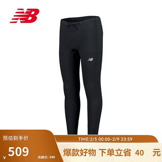 new balance 休闲裤男款舒适跑步健身运动裤紧身裤MP41273 BK XL