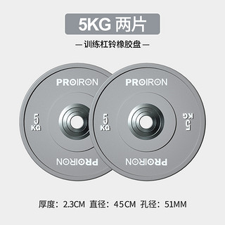 PROIRON 普力艾 PRO-LJGL 六角杠铃杆 六边环形杠铃架 训练橡胶盘5KG两片