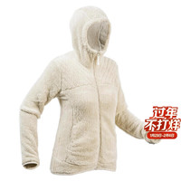 迪卡侬摇粒绒女保暖加厚羊羔绒抓绒秋珊瑚绒衣ODT1-4630207