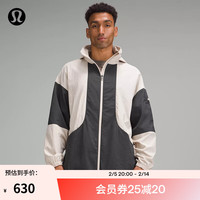 露露乐蒙lululemon丨Lightweight 男士轻盈版宽松款夹克 *Foil LM3FCWS 腰果灰/石墨灰 XXS