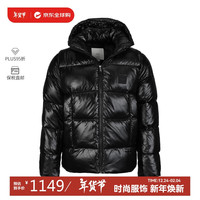 卡尔文·克莱恩ck潮牌冬季男士加厚保暖连帽棉服休闲面包服 K10K113721 黑色 S