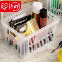 爱丽思(IRIS) 爱丽思收纳筐爱丽丝杂物整理收纳置物篮塑料筐厨房收纳筐iris 【沥水透气款】MC-9L透明色