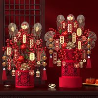新年装饰摆件桌面玄关2025过年发财果电视柜茶几鞋柜餐桌餐边柜