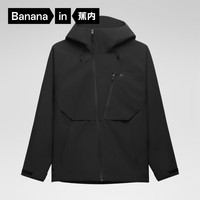 Bananain 蕉内 氧气5系男女款连帽单壳冲锋衣 10022470021 黑色 M
