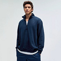 lululemon露露乐蒙 Steady State 男士半拉链卫衣 柔软亲肤保暖套头衫 True Navy/海军蓝 S