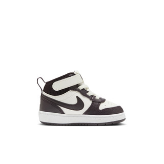 耐克（NIKE）酷菠萝男女童COURT婴童运动鞋板鞋魔术贴冬季宝宝CD7784 126帆白/暗调勃艮第酒红/白 18.5