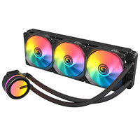 影驰 GALAX魅影360R一体式CPU水冷散热器黑色（多平台/ARGB/PWM/一线通预装风扇/冷头盖可旋转/预涂硅脂）