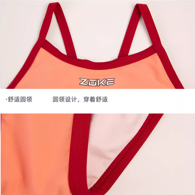 洲克 ZOKE 游泳衣女士温泉三角连体速干泳装2024年新款专业竞速泳衣女款