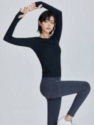 暴走的萝莉 运动上衣女t恤瑜伽服紧身速干衣户外跑步普拉提健身服