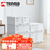 TENMA天马衣服收纳箱抽屉式收纳盒大号学生宿舍衣物整理箱组合式抽屉柜 45正方深【cm】MONO色 装