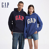 百亿补贴：Gap 男女装2024秋季新款碳素软磨抓绒字母logo连帽卫衣上衣609116