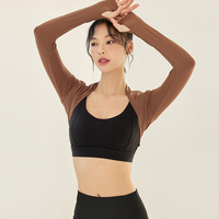 NEVER MEneverme健身服套装跑步网红普拉提运动显瘦弹力速干紧身瑜伽服女 【ST680014】披肩