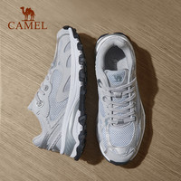 CAMEL骆驼女鞋2024夏季慢跑运动鞋徒步户外登山鞋复古老爹鞋休闲鞋 奶白/椰子灰，男款，K13S097015-1 37