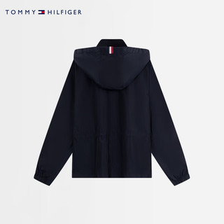 Tommy Hilfiger25春夏女装休闲净色轻薄立领连帽风衣款单夹克外套03979 藏青色DW5 L （：125-135斤）